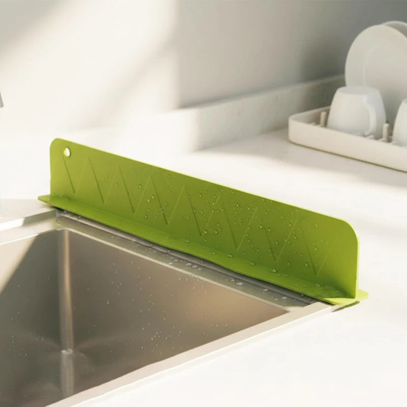 Kitchen Sink Splash Guard - Soft Silicone - Double Suction Grip - Large 16 Inch Size