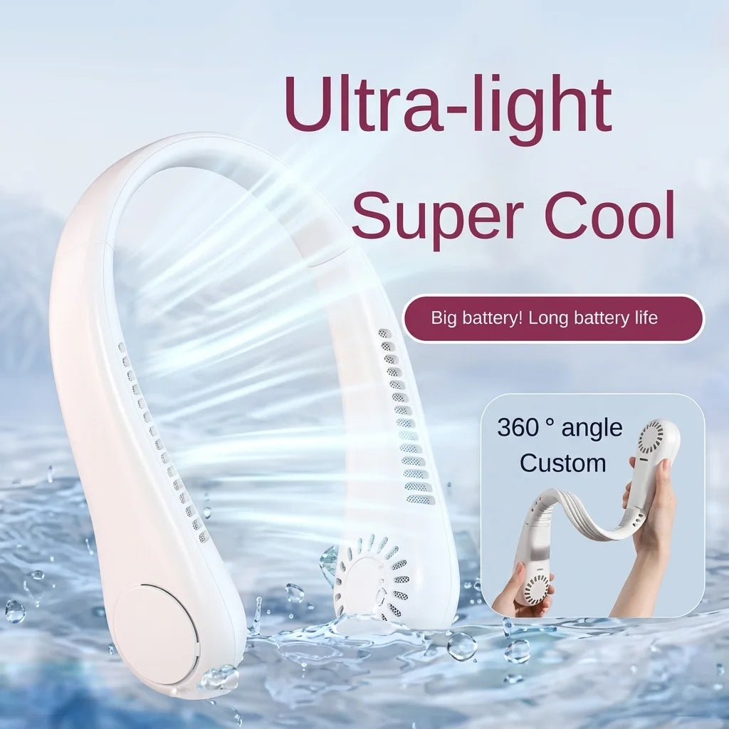 Rechargeable Portable Neck Fan, Hands-free Cooling