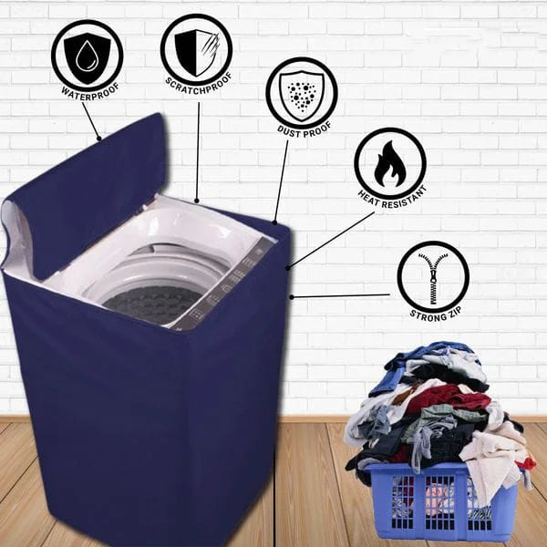 Waterproof Top Loaded Washing Machine Cover (Blue Color - All Sizes Available)